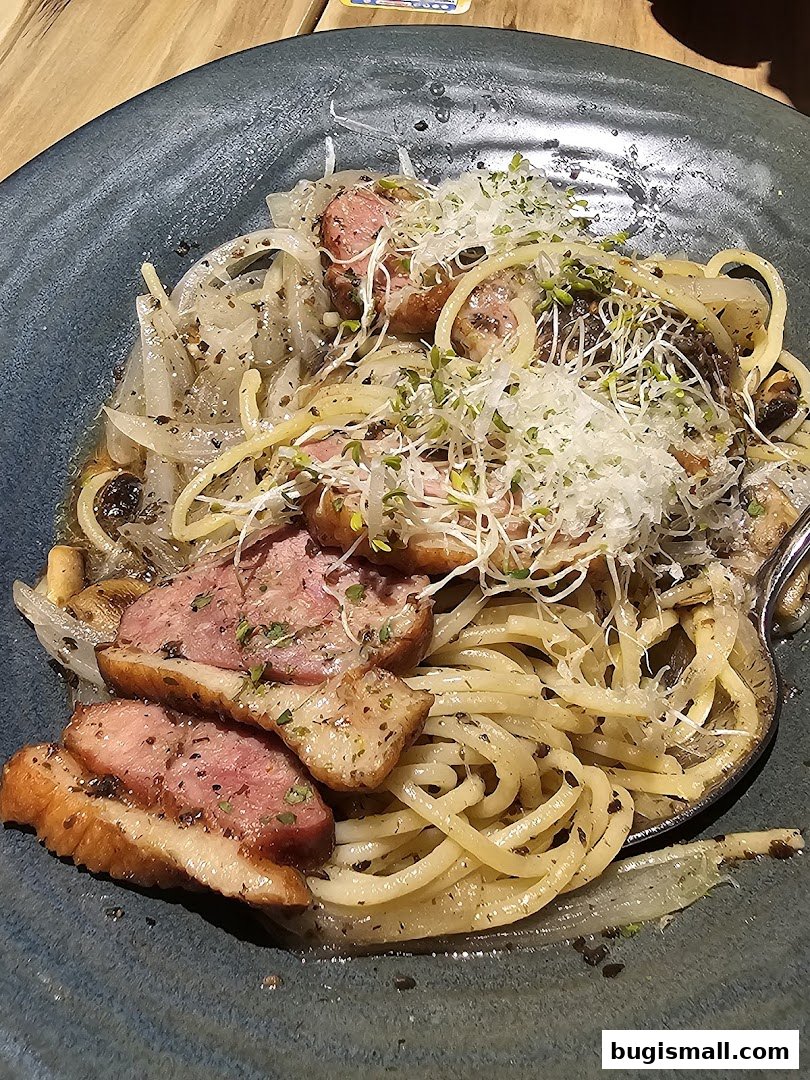 Savor Delicious Duck Pasta at Pizza Maru Bugis!