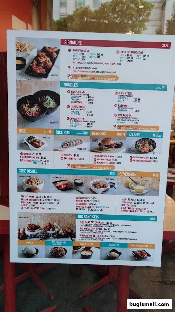 JINJJA Chicken Menu: Delicious Korean Fried Chicken & More!