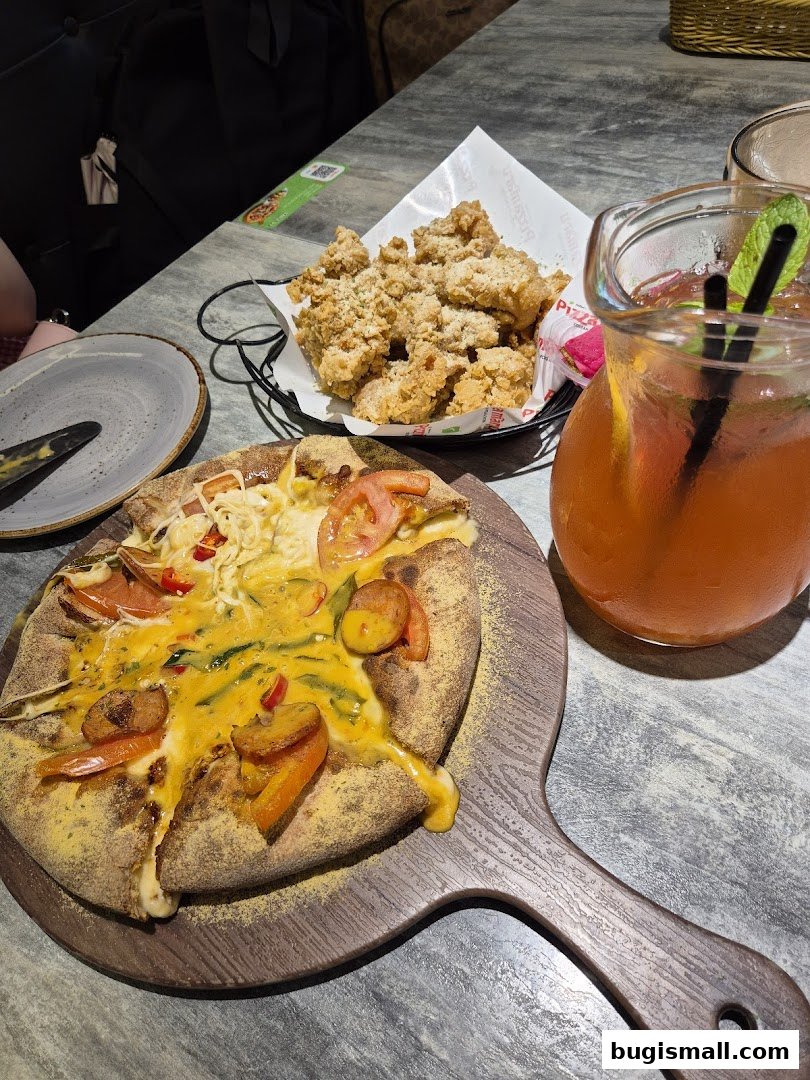 Delicious Pizza & Fried Chicken Feast!