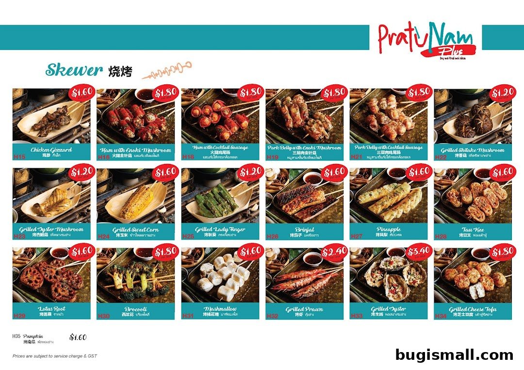 Delicious Grilled Skewers at Pratunam PLUS