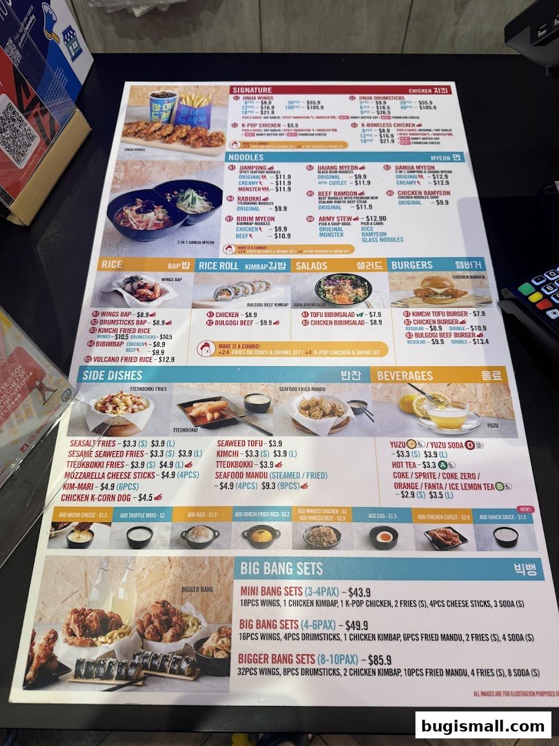 JINJJA Chicken Menu: Delicious Korean Fried Chicken & More!