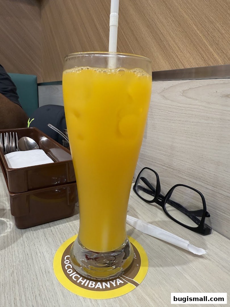 Refreshing Orange Juice at CoCo ICHIBANYA