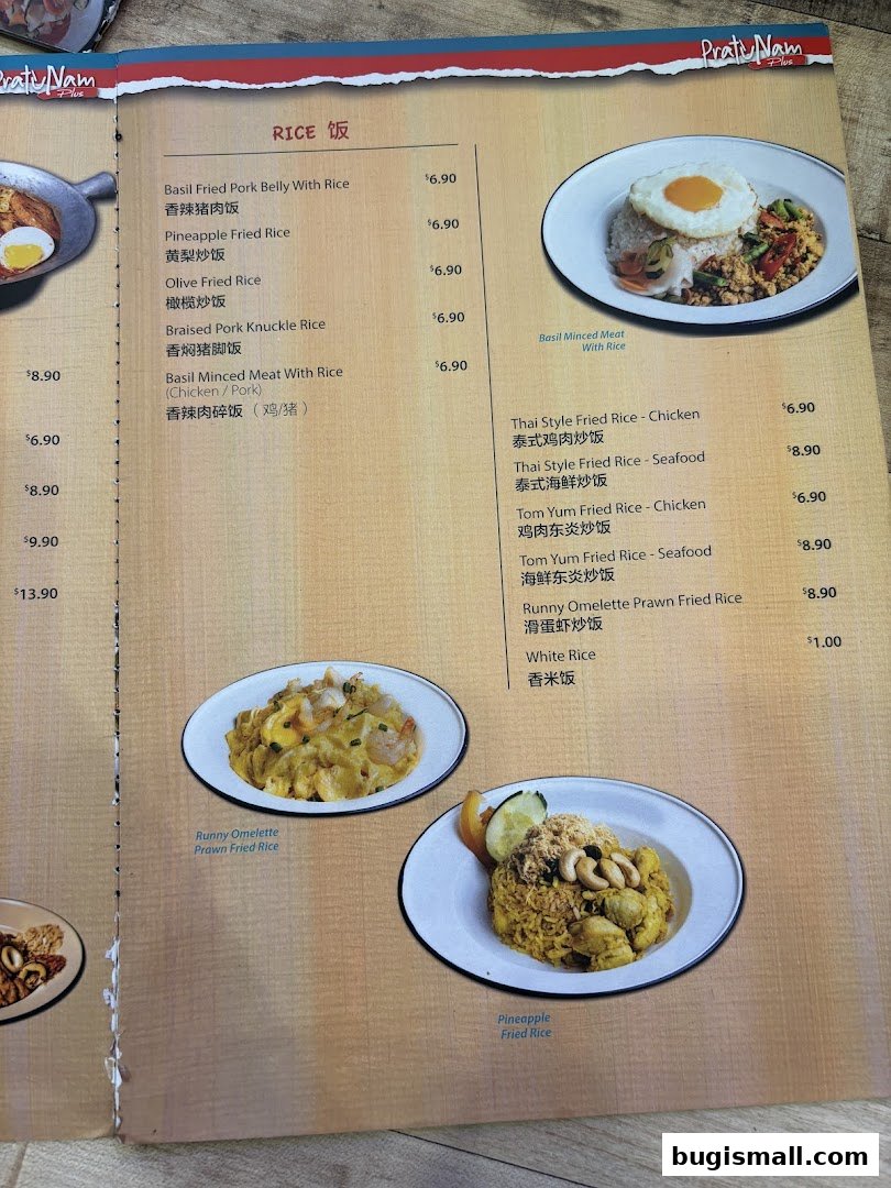 Delicious Thai Rice Dishes at Pratunam PLUS