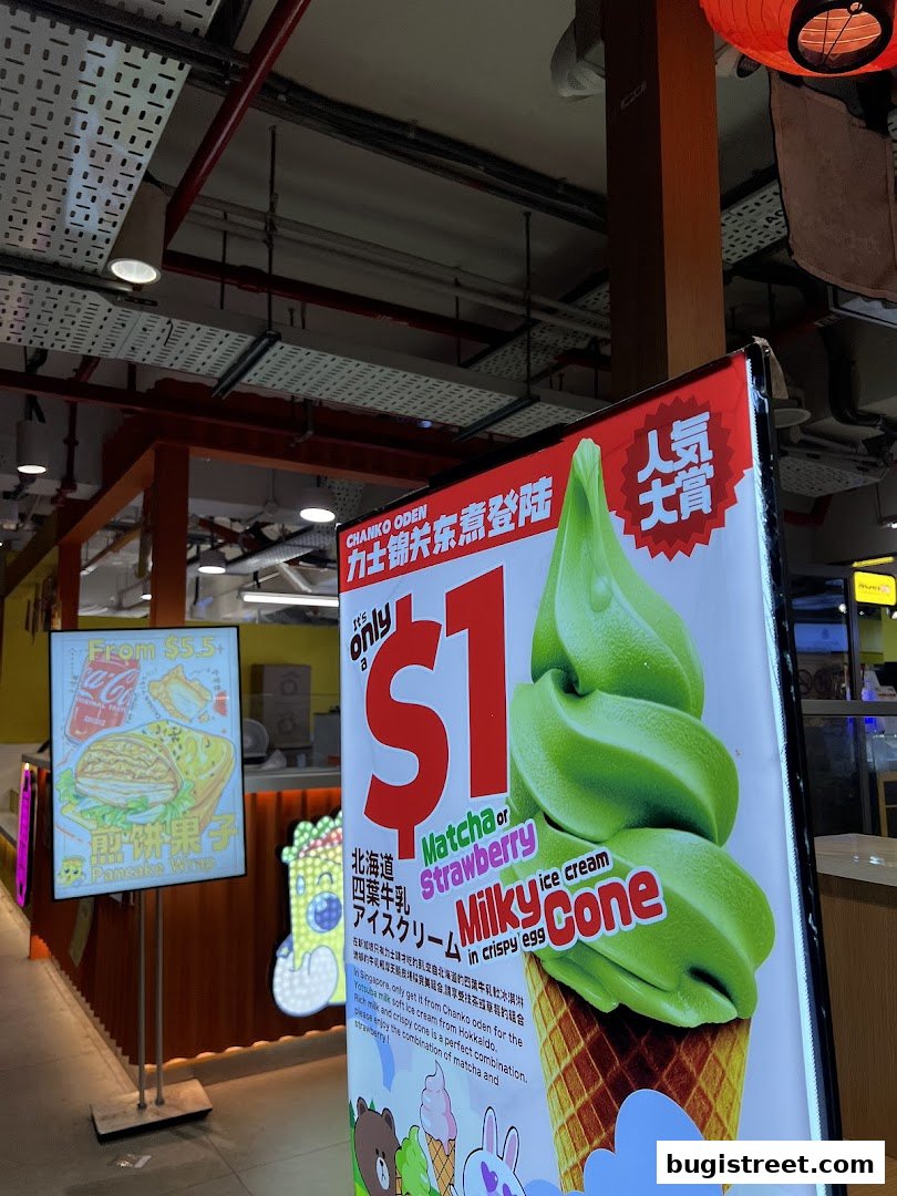 Chanko Oden: $1 Milky Cone Ice Cream!