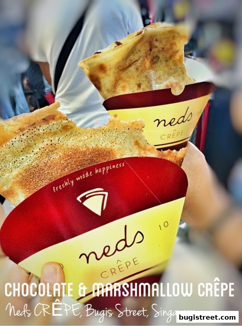 Indulge in Neds Crepes' Chocolate Marshmallow Delight!