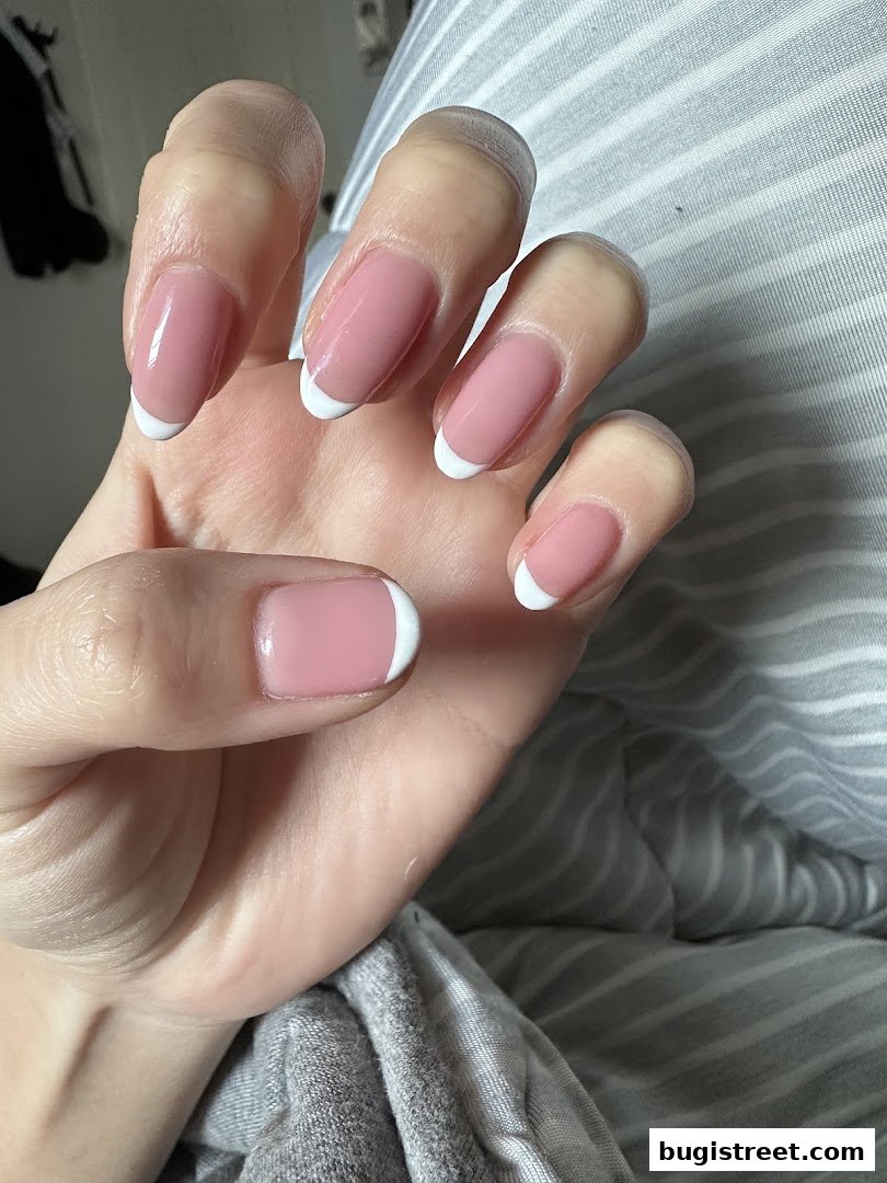 Elegant French Tip Nails by Lavender Nails