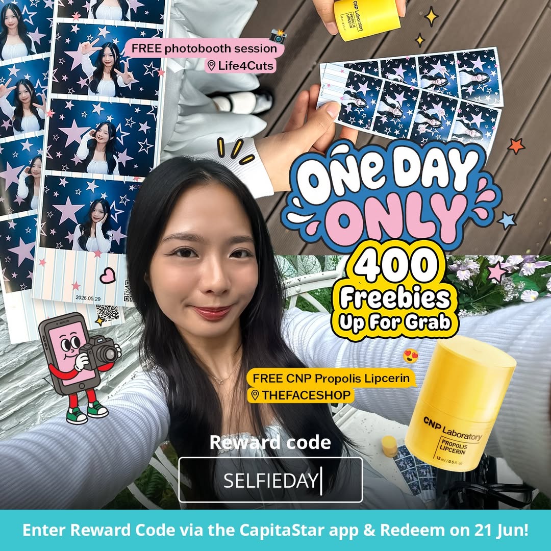 Free $10 life4cuts Photo Strips at Bugis Junction on National Selfie Day
