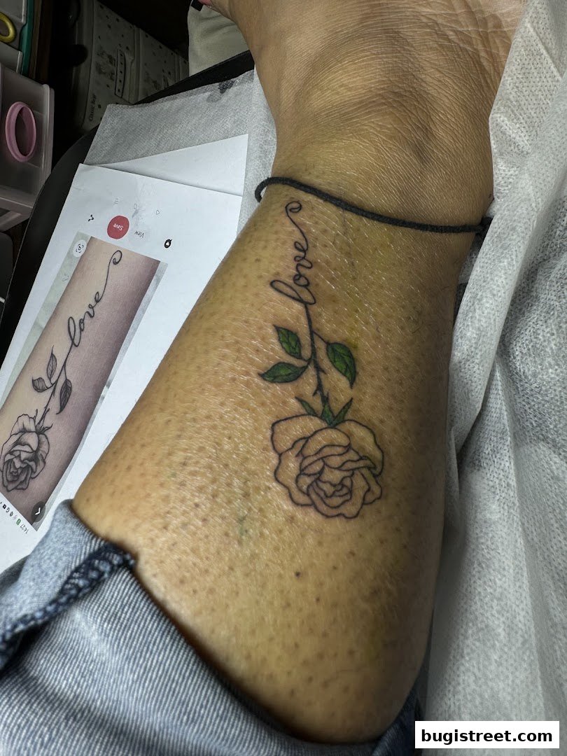 Beautiful Rose & Love Tattoo Art