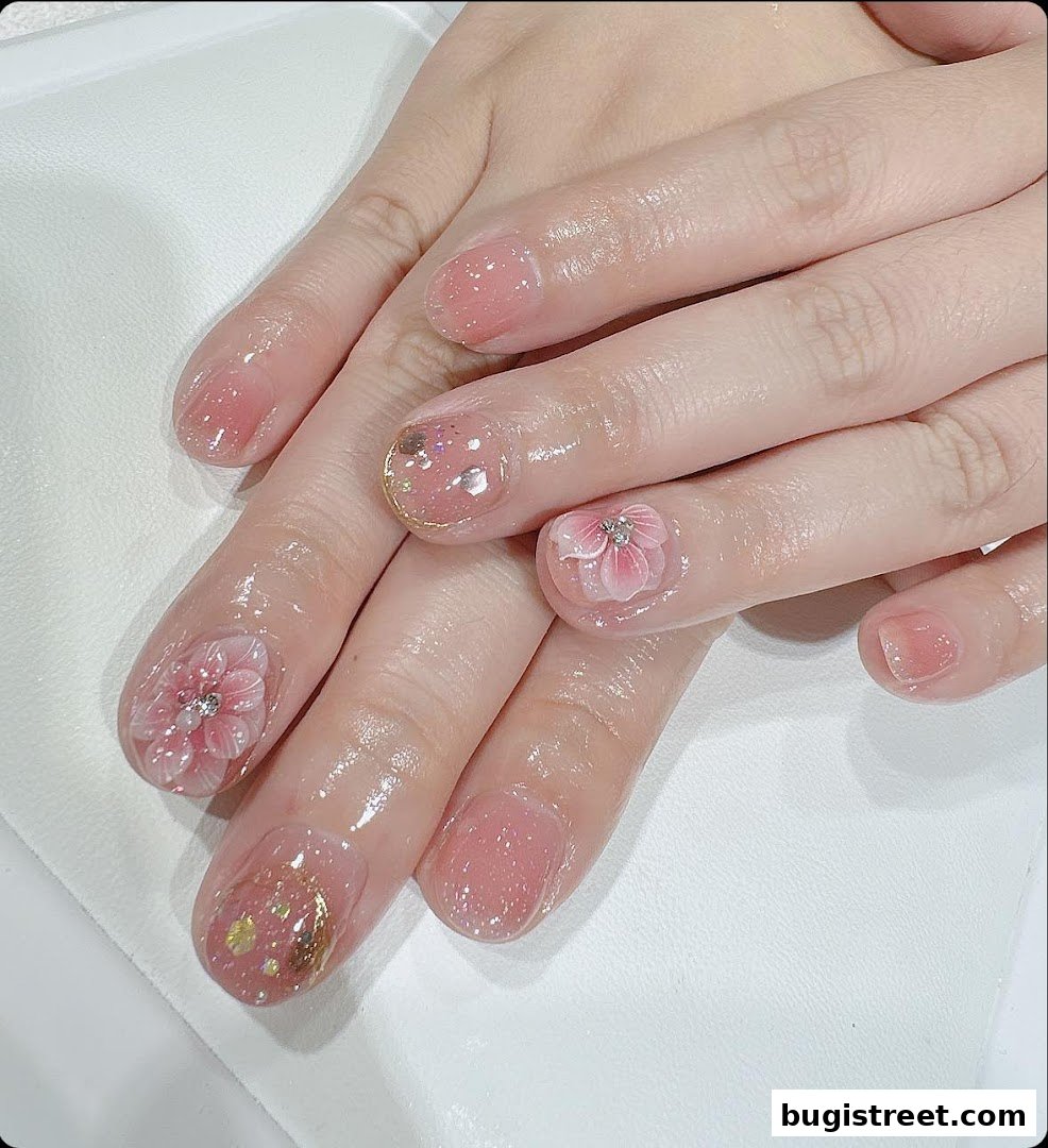 Exquisite Floral Nail Art at Abbie Nails Beauty