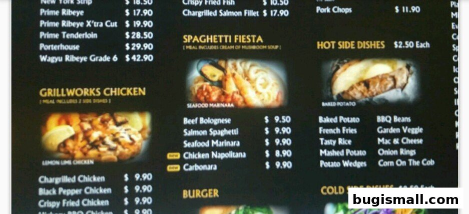 ASTONS: Delicious Steaks, Pasta & Sides Menu