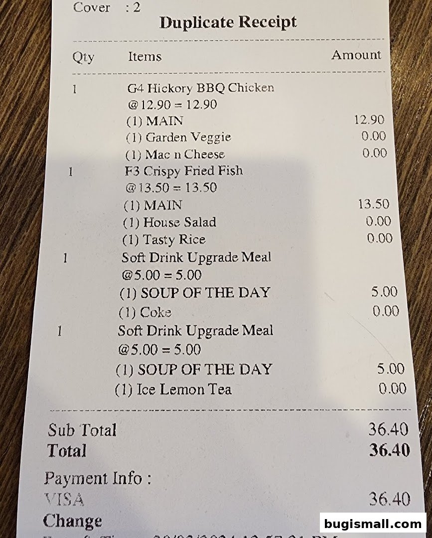ASTONS Receipt: Delicious Meals and Drinks