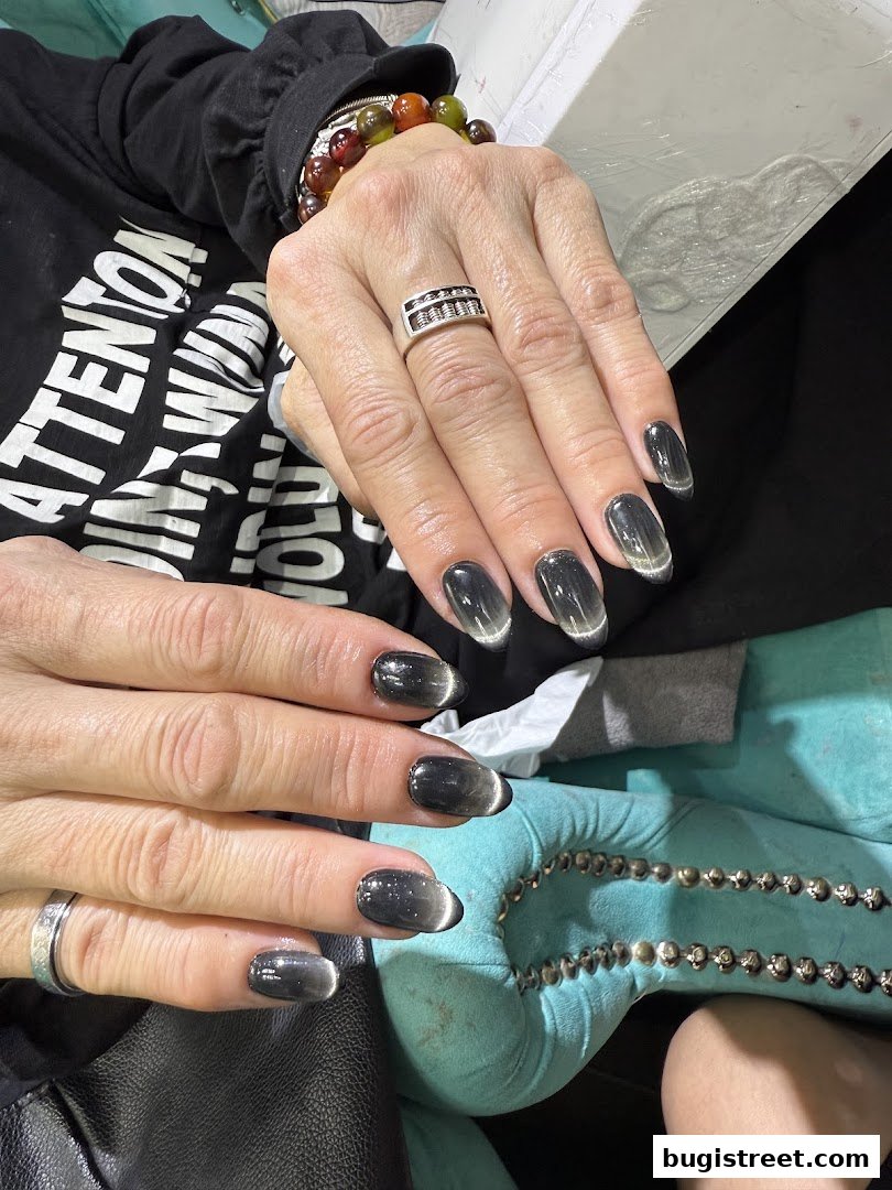 Stunning Ombre Cat-Eye Nails by Cherry Nail Design