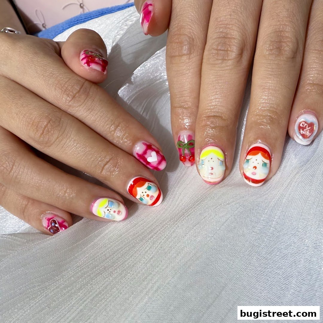 Cherry Nail Design Eyelash Extensions