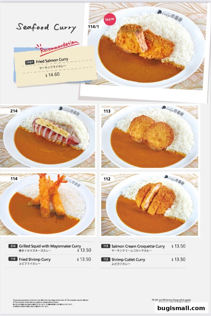 CoCo Ichibanya: Delicious Seafood Curry Menu