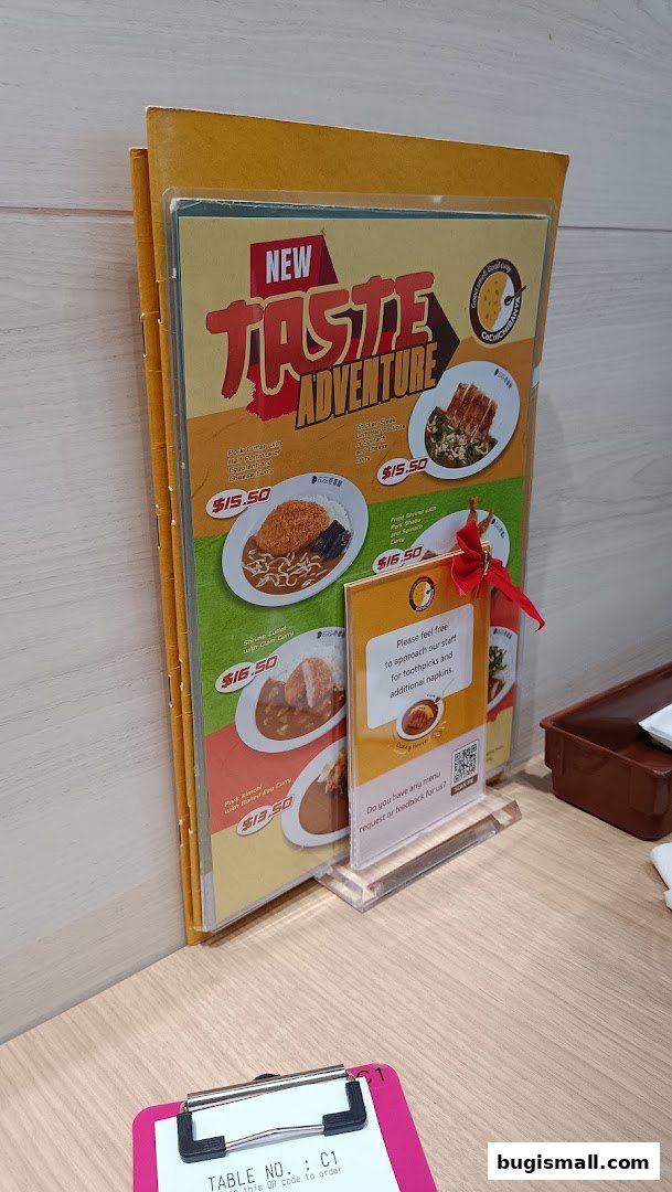 CoCo Ichibanya: Taste Adventure Curry Menu
