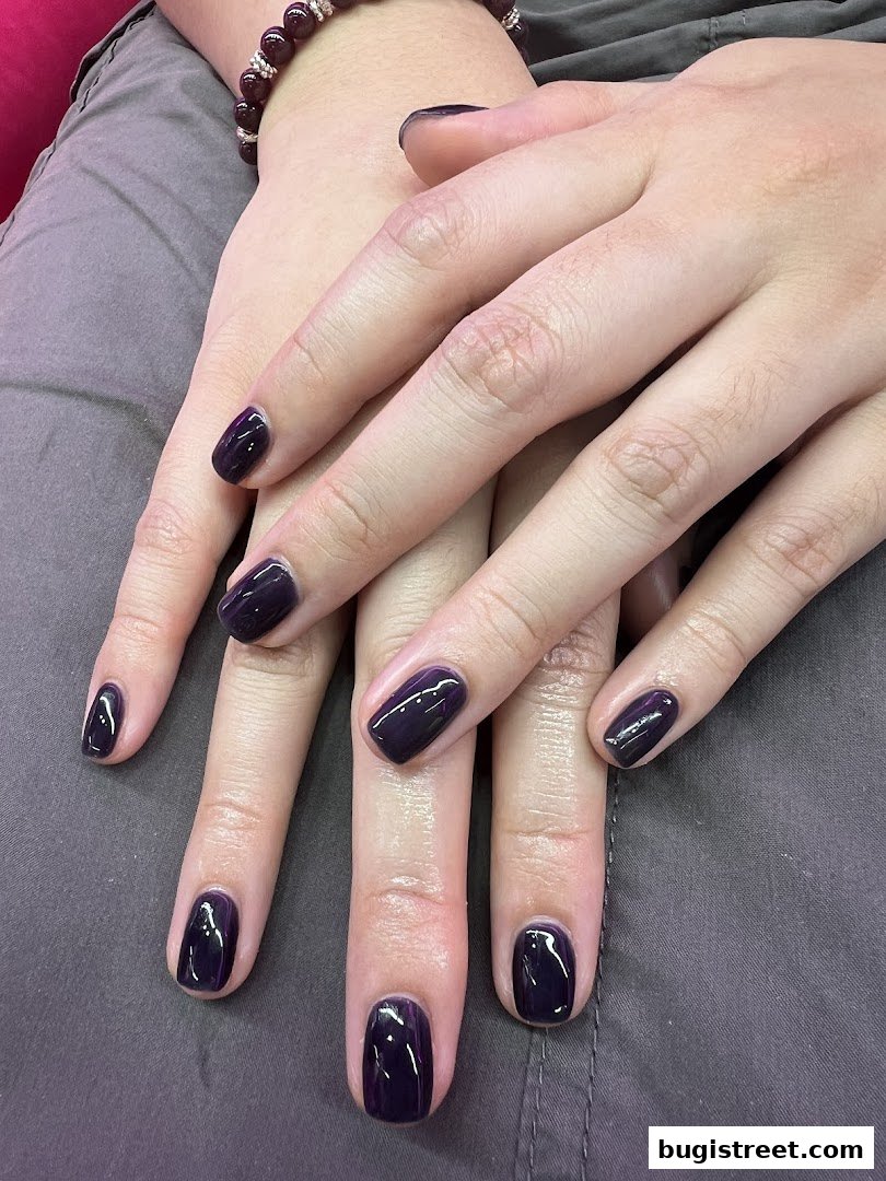 D JEWEL NAILS: Stunning Dark Purple Gel Manicure