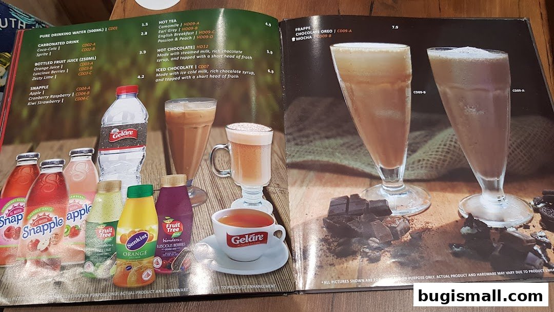Geláre Bugis: Delicious Drinks Menu