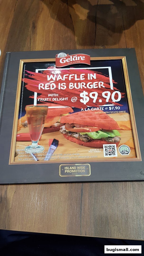 Geláre's Red Waffle Burger: A Unique Treat!
