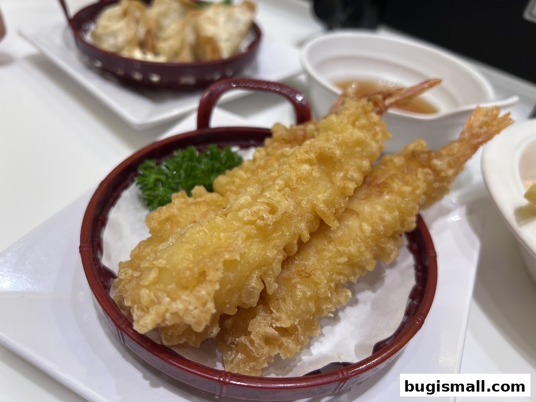 Delicious Tempura Shrimp & Gyoza at Genki Sushi
