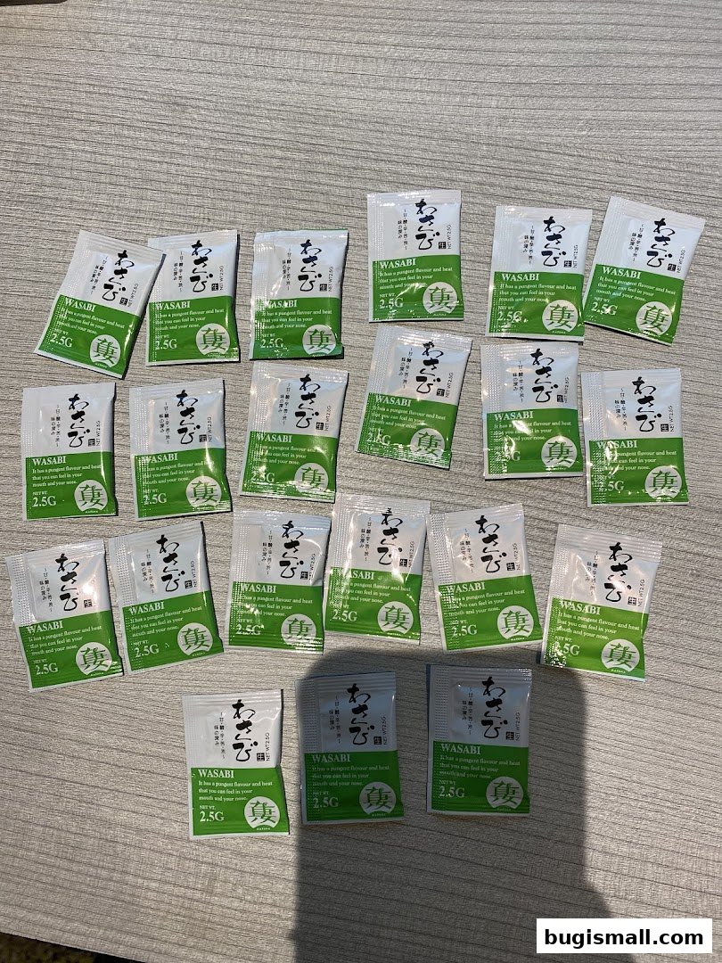 Authentic Wasabi Packets for Your Sushi Experience