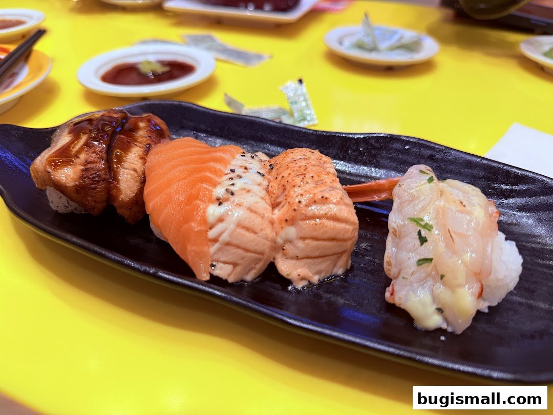 Delicious Sushi Platter at Genki Sushi Bugis