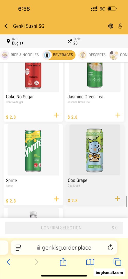 Genki Sushi SG: Refreshing Beverage Menu