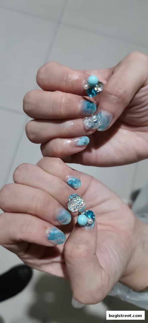 Stunning Gemstone Nail Art at Hanah Nails