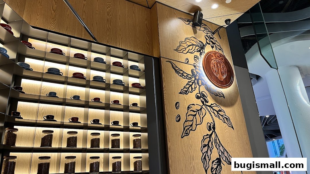 J.CO Donuts & Coffee: Stylish Interior & Coffee Display