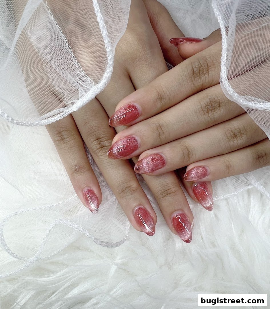 Stunning Sparkly Red Nails by Jasmine Artistry