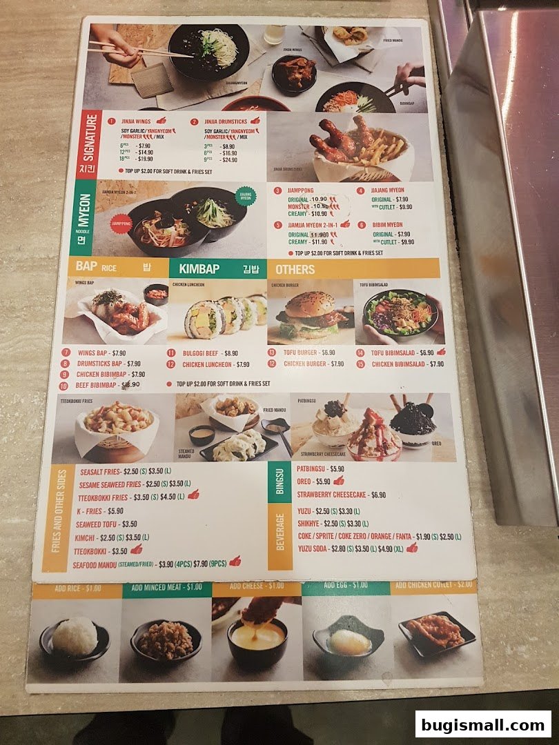 JINJJA Chicken Menu: Delicious Korean Fried Chicken & More!