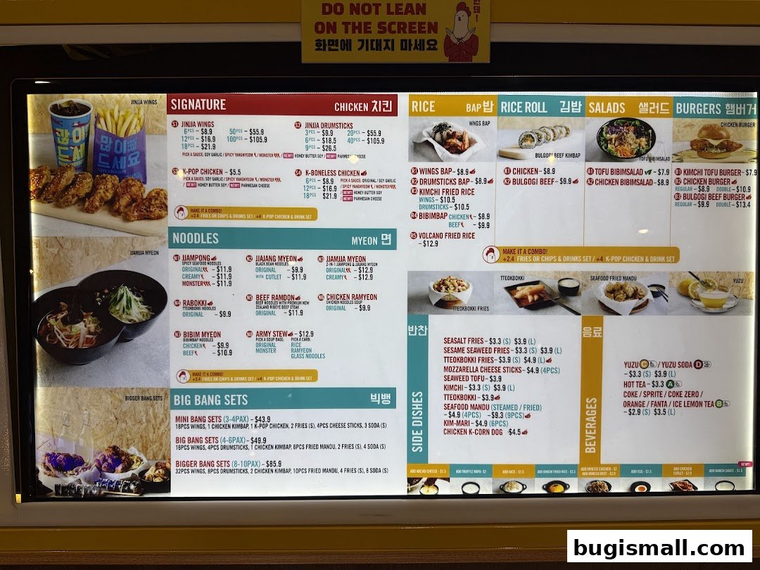 JINJJA Chicken: Delicious Korean Fried Chicken Menu