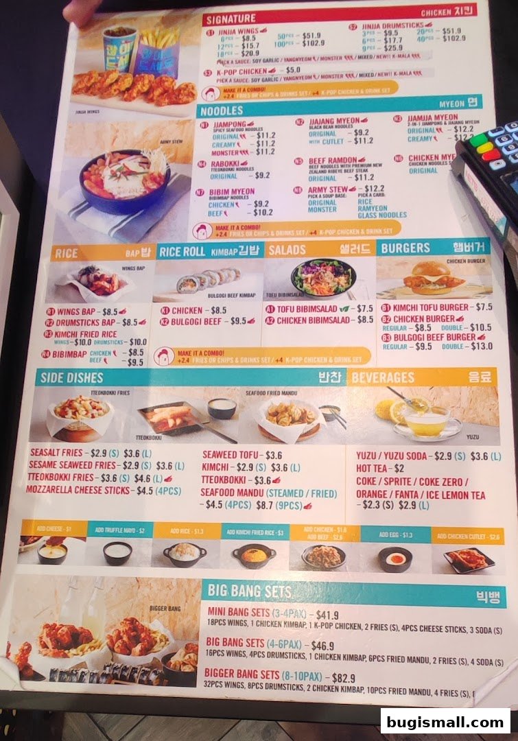 JINJJA Chicken Menu: Korean Fried Chicken & More!