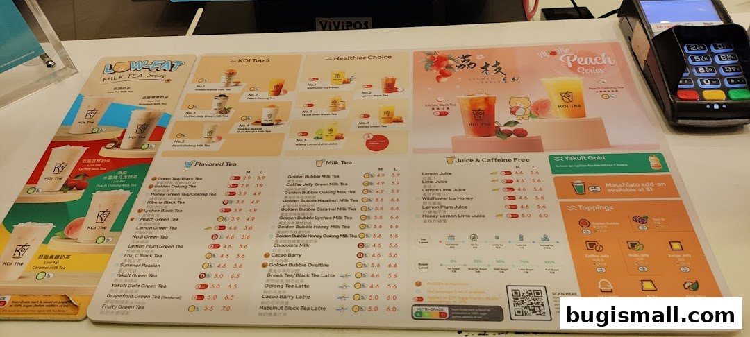 KOI Thé Bugis: Delicious Bubble Teas & Refreshing Drinks!