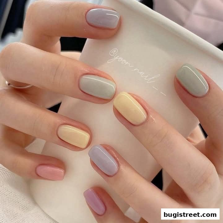 Chic Pastel Nails by Lavender Nails