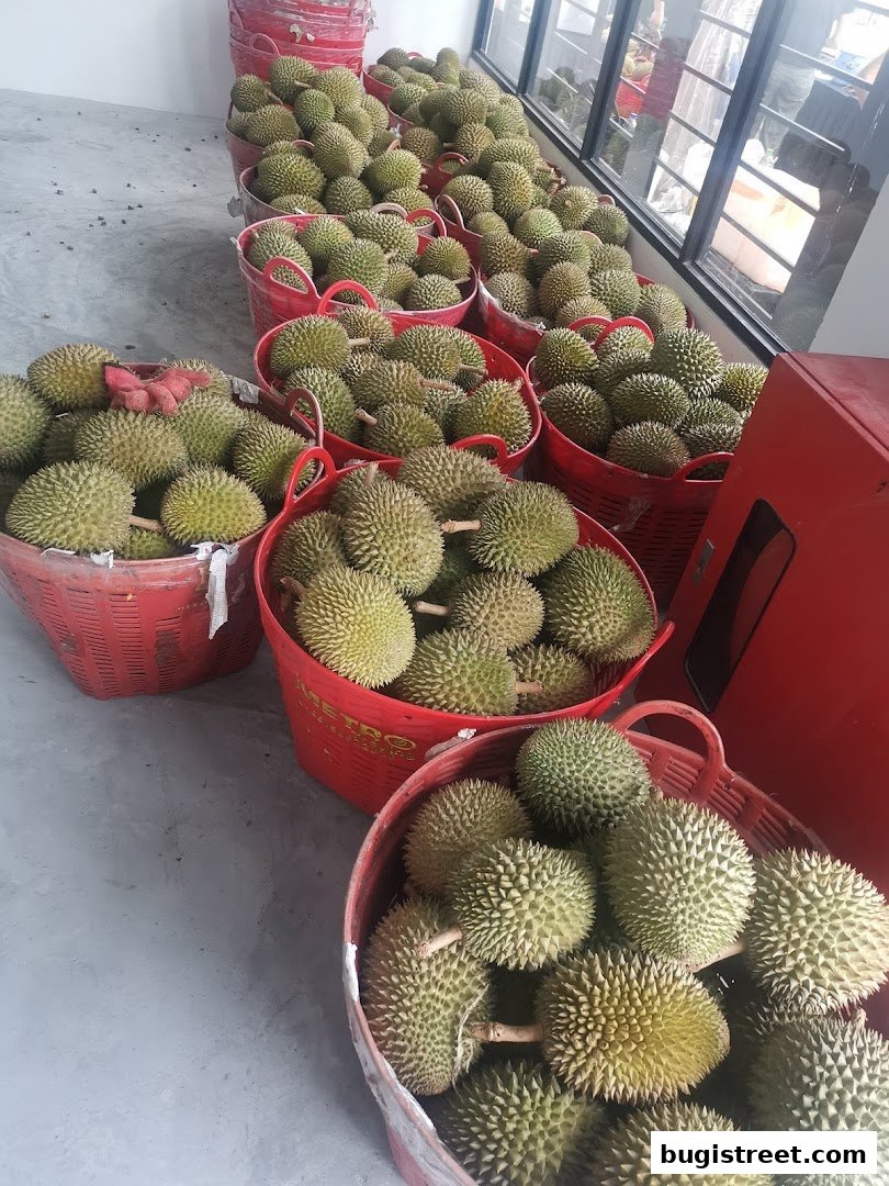 Fresh Durian Galore at Lian Hua Chun Fruits!