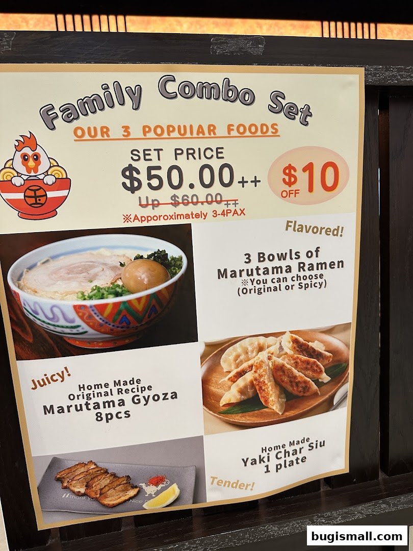 Marutama Ramen Family Combo Set Deal!