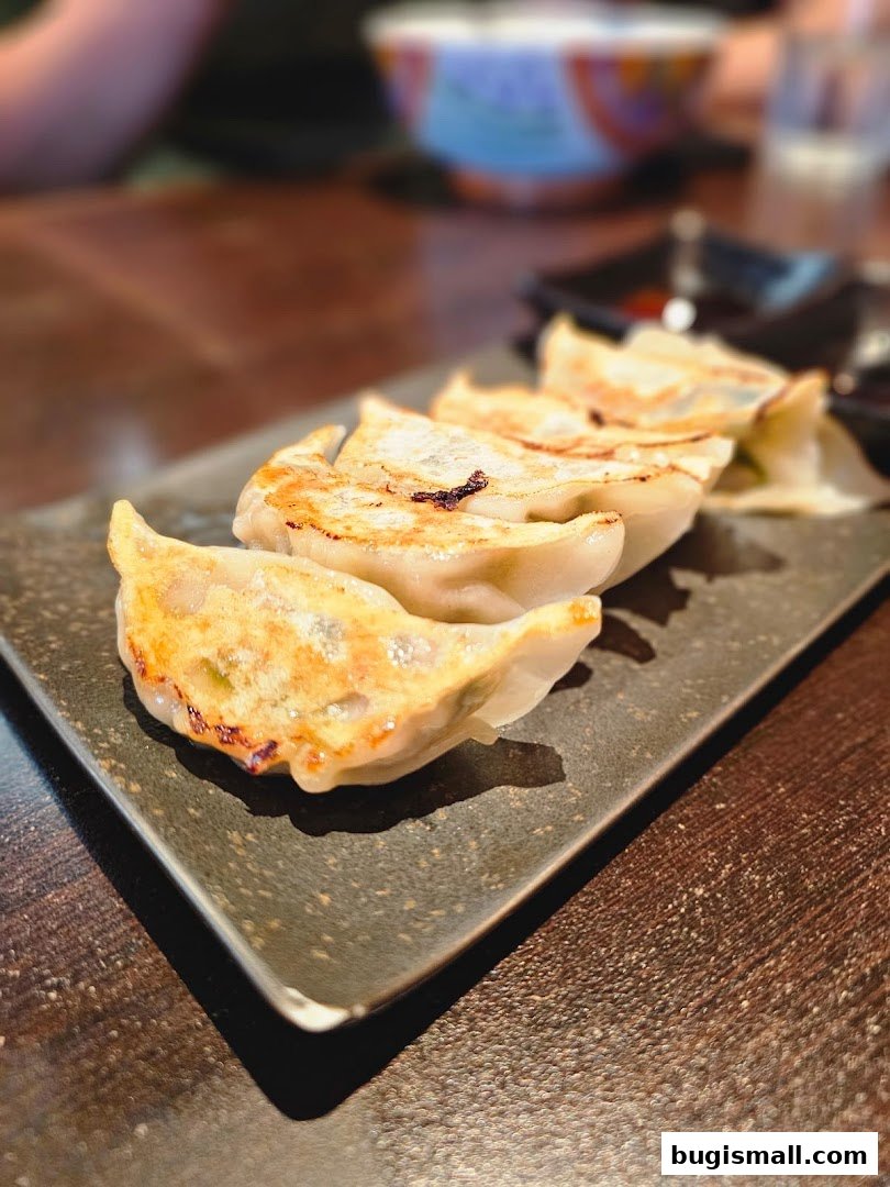 Delicious Pan-Fried Gyoza at Marutama Ramen