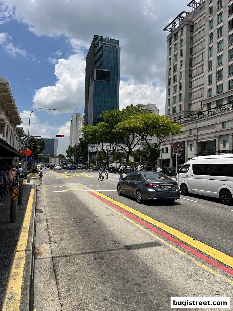 Explore Bugis Street: City Views and Shopping.