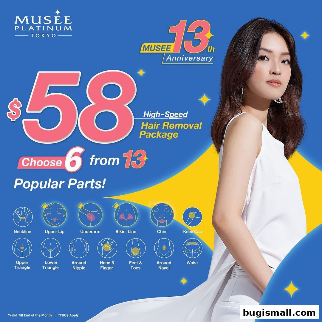 Musee Platinum Tokyo: $58 for 6 Popular Hair Removal Parts!