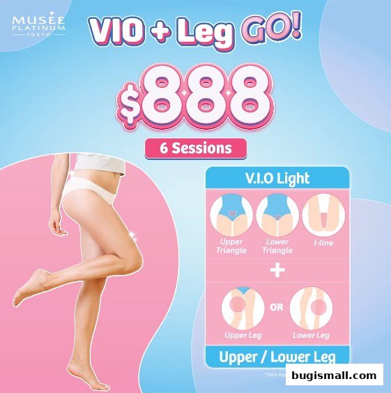 Musee Platinum Tokyo: VIO + Leg Hair Removal Deal!