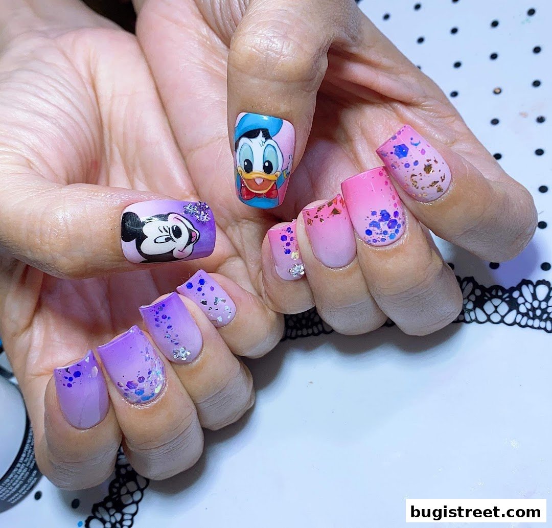 Whimsical Disney Nails by Hua Yi Fang