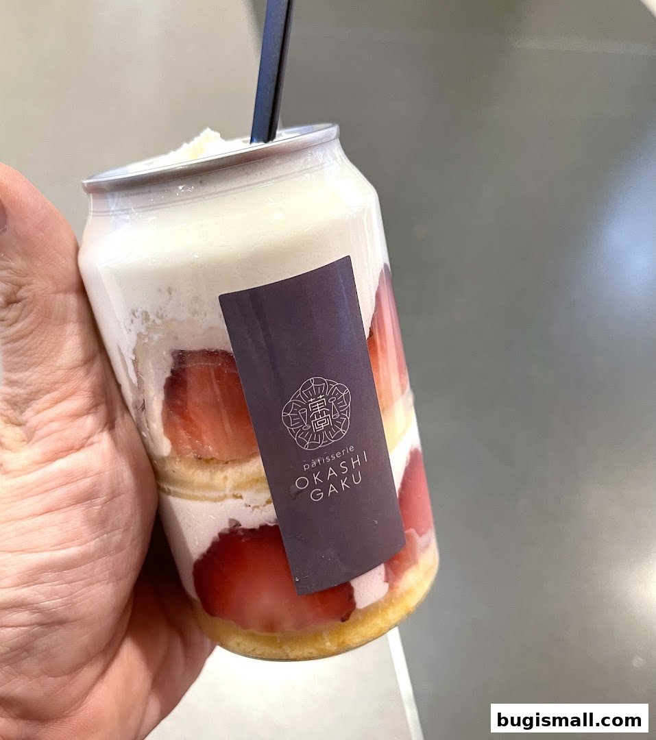 Indulge in Okashi Gaku's Unique Strawberry Can Cake!