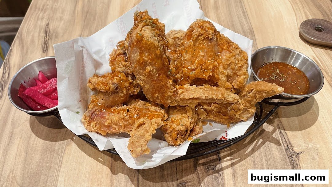 Delicious Fried Chicken Wings at Pizza Maru Bugis