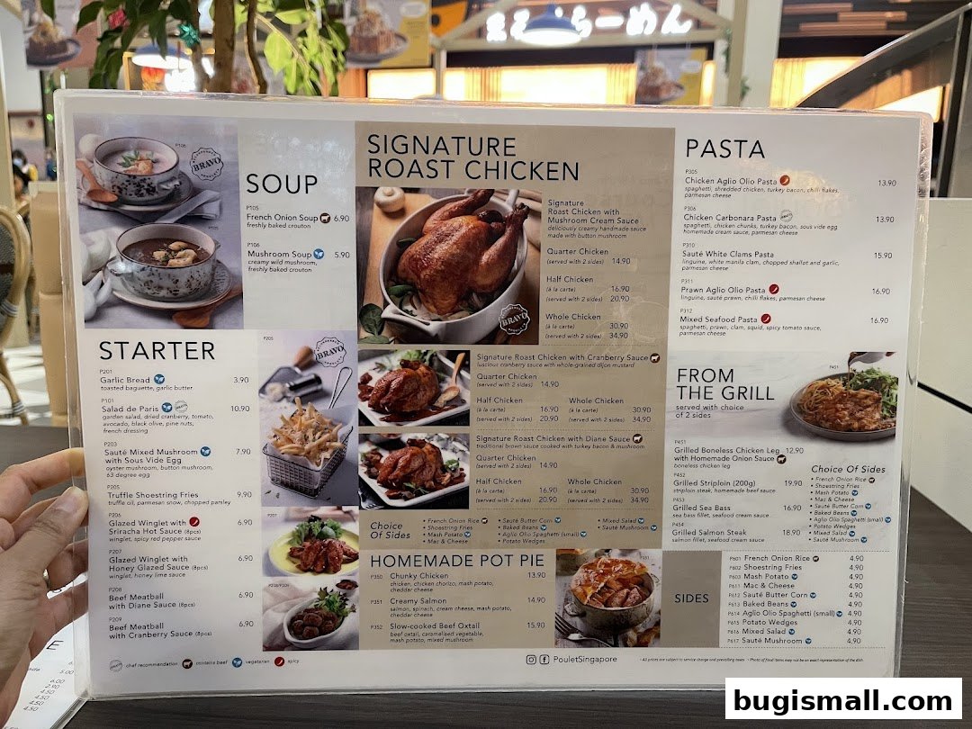 Poulet Menu: Signature Roast Chicken & More!
