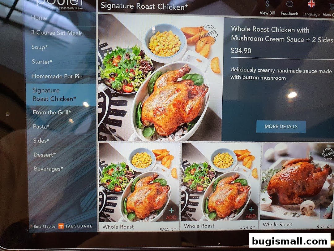 Poulet's Signature Roast Chicken Menu