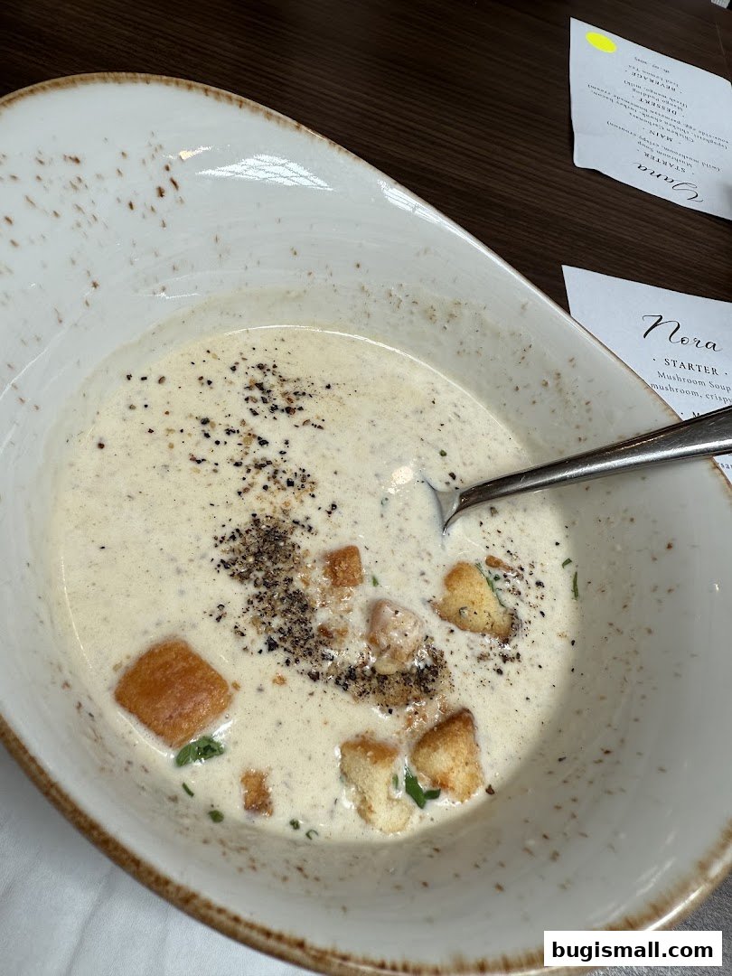 Savor Creamy Mushroom Soup at Poulet!