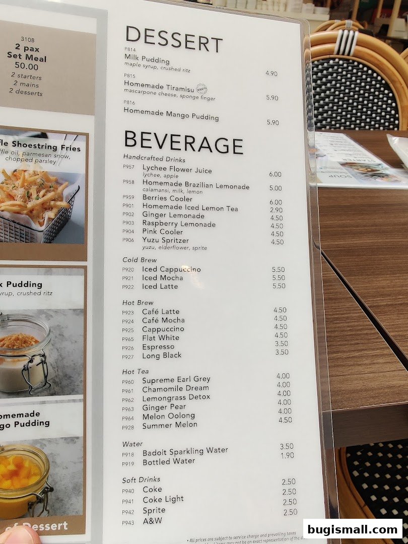 Poulet - Delicious Desserts & Refreshing Beverages Menu