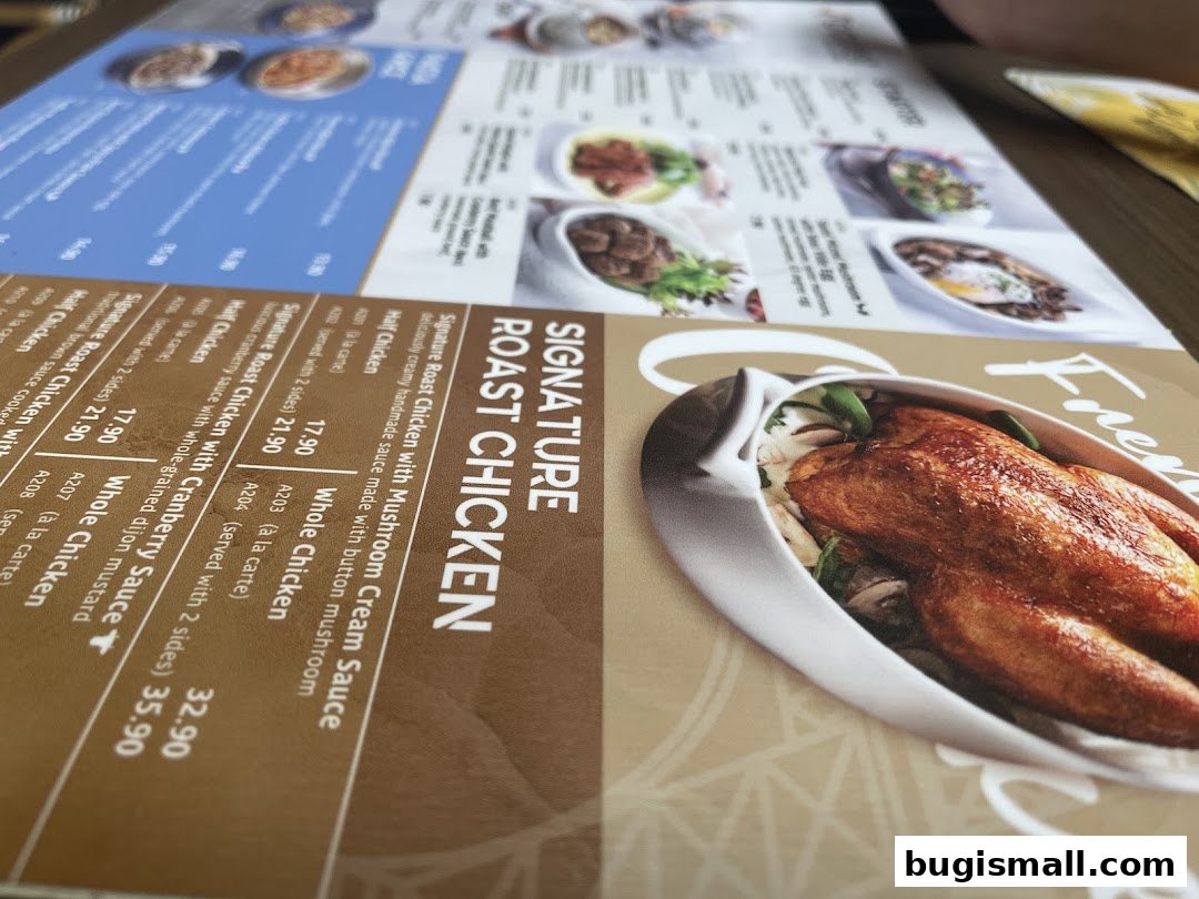 Savor Poulet's Signature Roast Chicken Menu