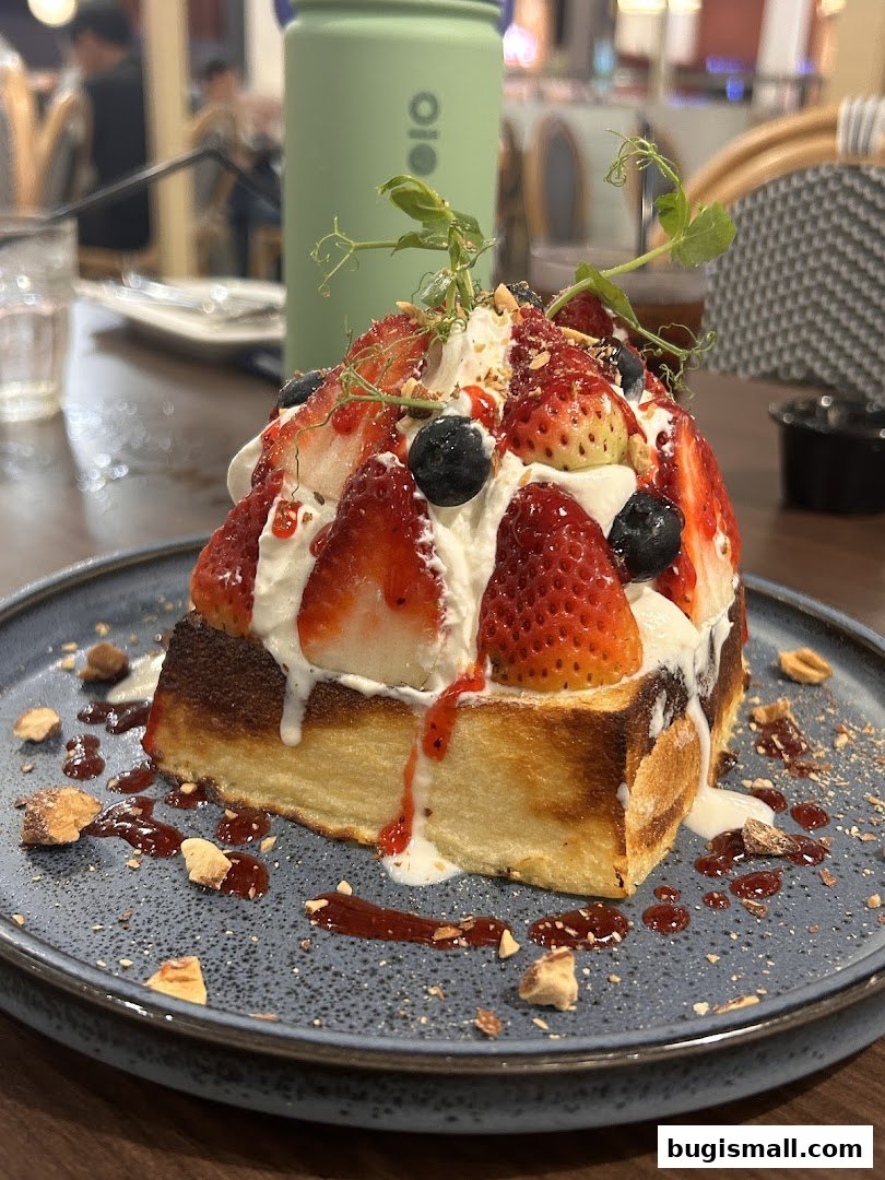 Indulge in our Strawberry & Cream Toast!