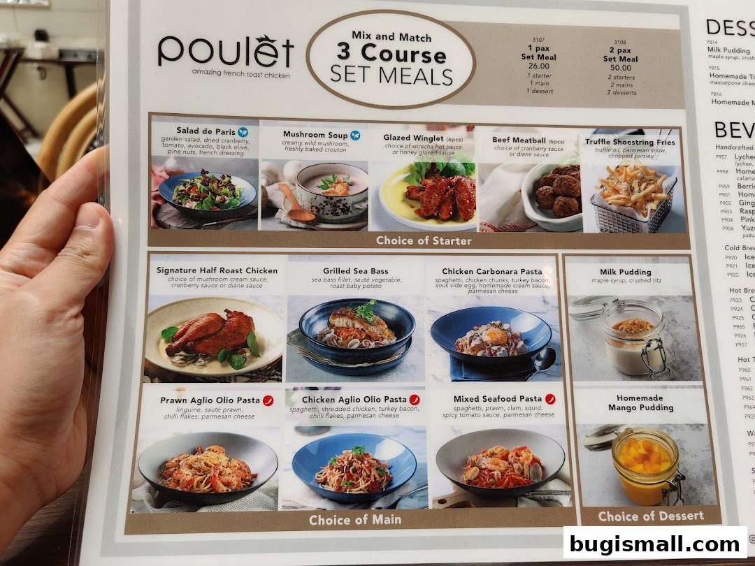 Poulet: Delicious 3-Course French Roast Chicken Set Meals